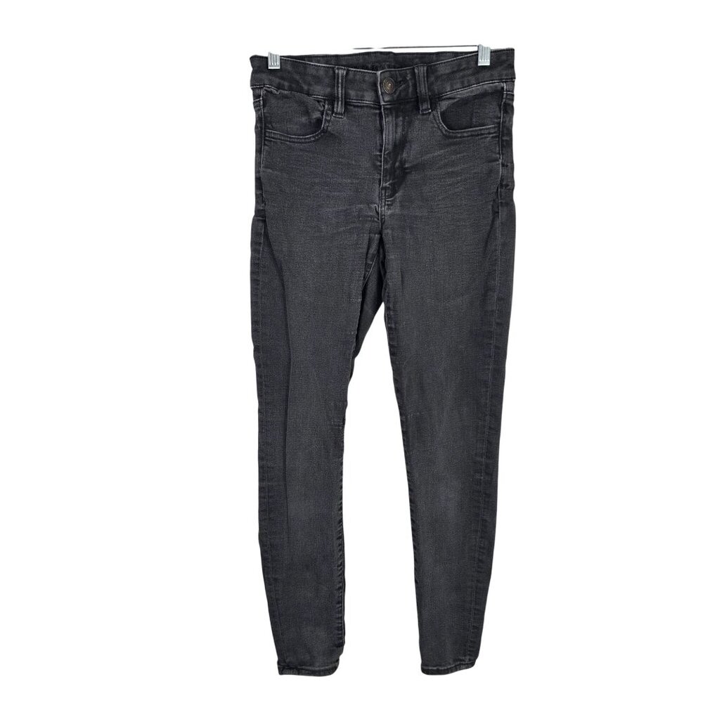 Womens American Eagle Black Next Level Stretch Jegging Cotton Blend Size 6 Reg
